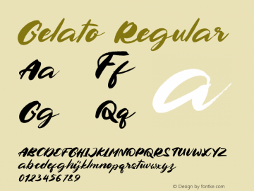 Gelato Version 1.004;Fontself Maker 3.5.7图片样张