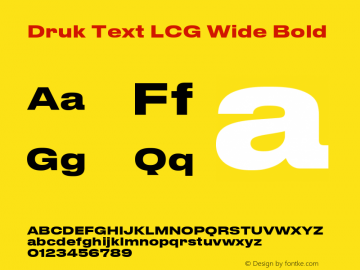 Druk Text Wide LCG Bold Version 1.001 | web-TT图片样张