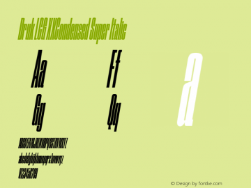 Druk XXCond LCG Super Italic Version 1.001 | web-TT图片样张