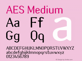 AES Medium 001.000 Font Sample