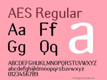 AES Regular Macromedia Fontographer 4.1.5 04/06/2002 Font Sample