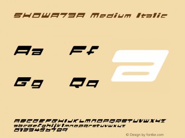 SHOWA73A Medium Italic 001.000图片样张