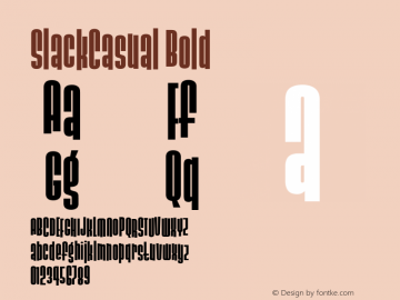 SlackCasual Bold Version 001.000图片样张