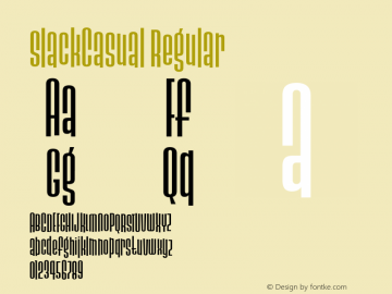 SlackCasual Regular Version 001.000图片样张