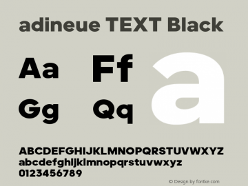 adineue TEXT Black Version 1.001; adineue TEXT Black图片样张