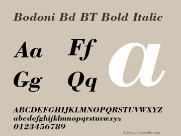 Bodoni Bold Italic BT mfgpctt-v1.50 Thursday, December 24, 1992 10:38:42 am (EST)图片样张
