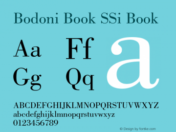 Bodoni Book SSi Book 001.000图片样张