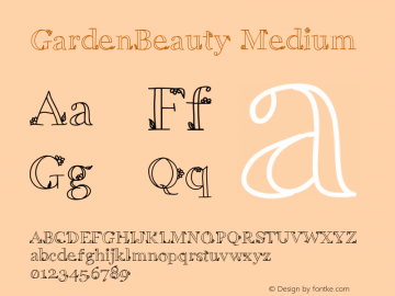 GardenBeauty Medium Version 001.000 Font Sample