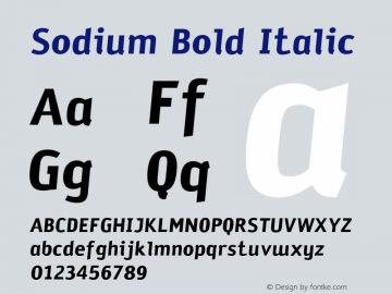 Sodium Bold Italic 001.000图片样张