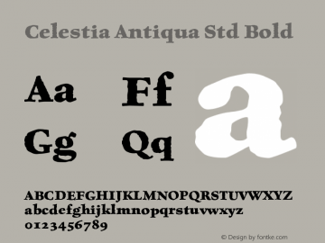 CelestiaAntiquaStd-Bold Version 2.015;PS 002.000;hotconv 1.0.51;makeotf.lib2.0.18671图片样张