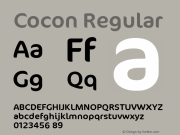 Cocon-Regular Version 001.000图片样张