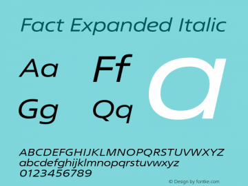 Fact Expanded Italic Version 1.000图片样张