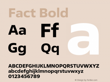 Fact Bold Version 1.000图片样张