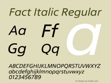 Fact Italic Version 1.000图片样张