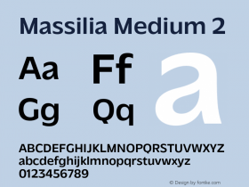 Massilia-Medium2 Version 1.000;hotconv 1.0.109;makeotfexe 2.5.65596图片样张