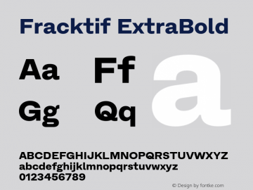 Fracktif-ExtraBold Version 1.000图片样张