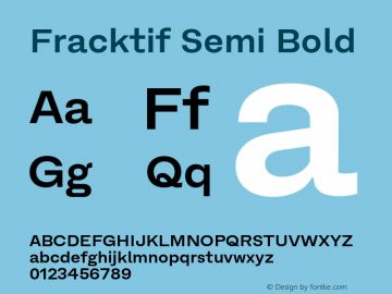 Fracktif-SemiBold Version 1.000图片样张