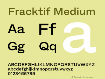 Fracktif-Medium Version 1.000图片样张