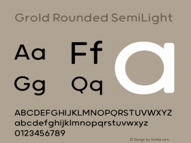 GroldRounded-SemiLight Version 1.000图片样张