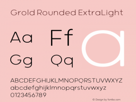 GroldRounded-ExtraLight Version 1.000图片样张