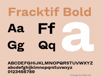 Fracktif-Bold Version 1.000图片样张