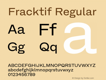 Fracktif-Regular Version 1.000图片样张
