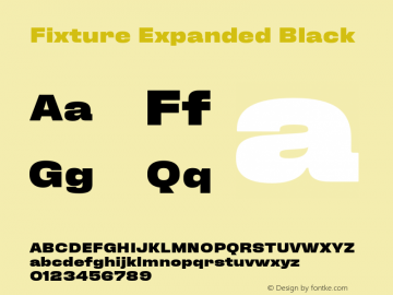 Fixture-ExpandedBlack Version 1.001;hotconv 1.0.109;makeotfexe 2.5.65596图片样张