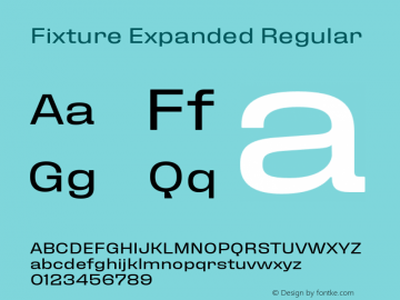 Fixture-ExpandedRegular Version 1.001;hotconv 1.0.109;makeotfexe 2.5.65596图片样张