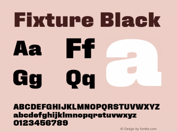 Fixture-Black Version 1.001;hotconv 1.0.109;makeotfexe 2.5.65596图片样张