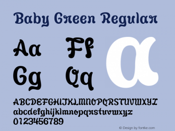 Baby Green Version 1.00;August 2, 2021图片样张