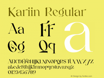 Kariin Version 1.001;Fontself Maker 3.5.7图片样张