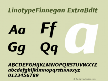 LinotypeFinnegan-ExtraBdIt 005.000图片样张