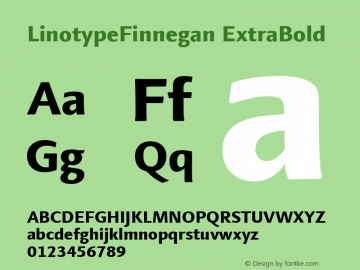 LinotypeFinnegan-ExtraBold 005.000图片样张