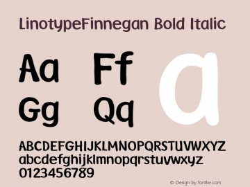 LinotypeFinnegan-BoldItalic 003.001图片样张