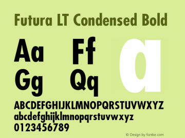 Futura LT Condensed Bold 006.000图片样张