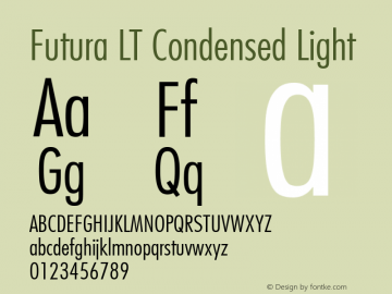 Futura LT Condensed Light 006.000图片样张