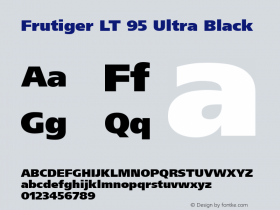 Frutiger LT 95 Ultra Black 006.000图片样张