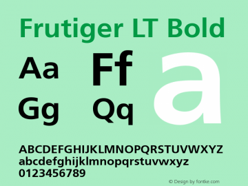 Frutiger LT 65 Bold 006.000图片样张