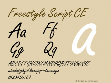 Freestyle Script CE 001.000图片样张