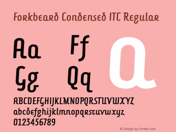 Forkbeard Condensed ITC 001.001图片样张