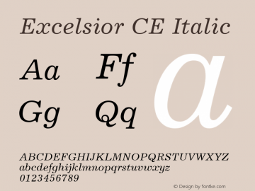 Excelsior CE Italic 001.000图片样张