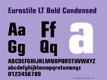 Eurostile LT Bold Condensed 006.000图片样张