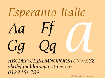 Esperanto-Italic 005.000图片样张