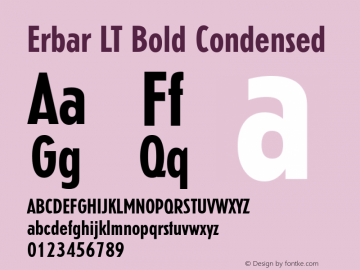 Erbar LT Bold Condensed 006.000图片样张