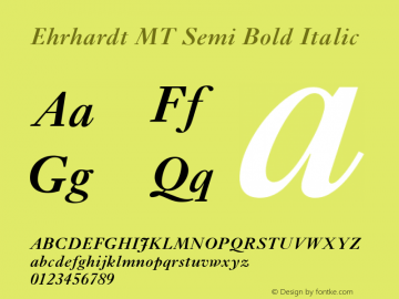 Ehrhardt MT Semi Bold Italic 001.003图片样张