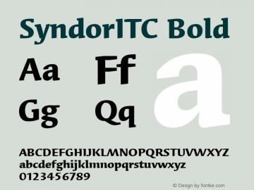 Syndor ITC Bold 005.000图片样张