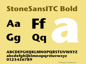 Stone Sans ITC Bold 005.000图片样张