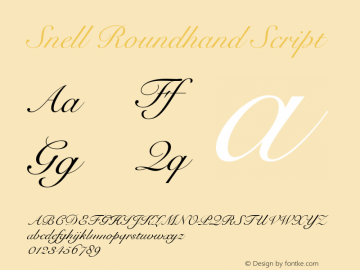 Snell Roundhand Script 001.001图片样张
