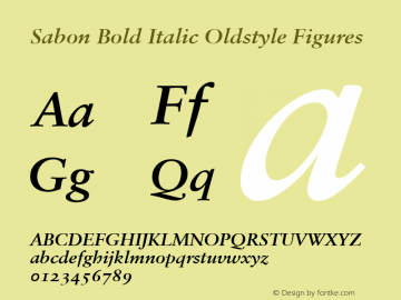Sabon Bold Italic Oldstyle Figures 001.001图片样张