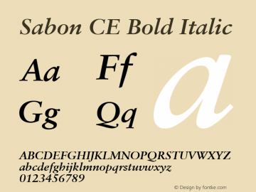 Sabon CE Bold Italic 001.002图片样张
